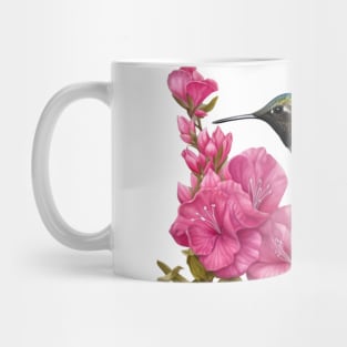 Hummingbird on Pink Flowers Mug